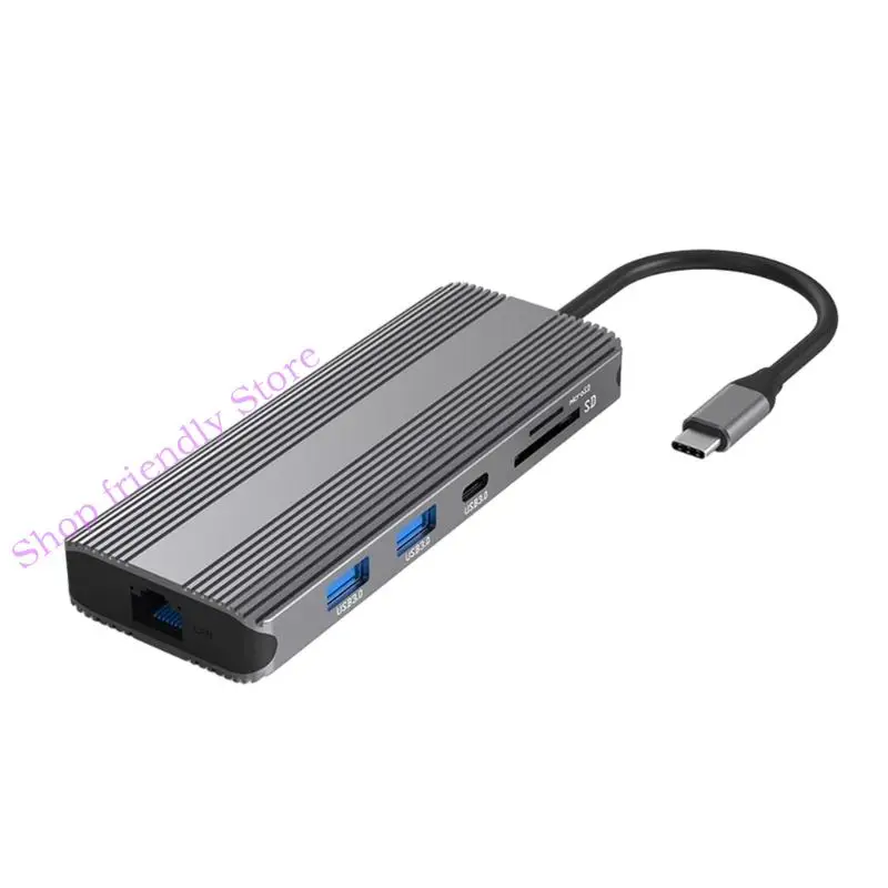 594A TypeC HUB Docking Station USB 2xHDMI-compatible 4K120hz PD100W Rj45 1000M 3.5Aux
594A TypeC HUB Docking Station USB 2xHDMI-compatible 4K120hz PD100W Rj45 1000M 3.5Aux