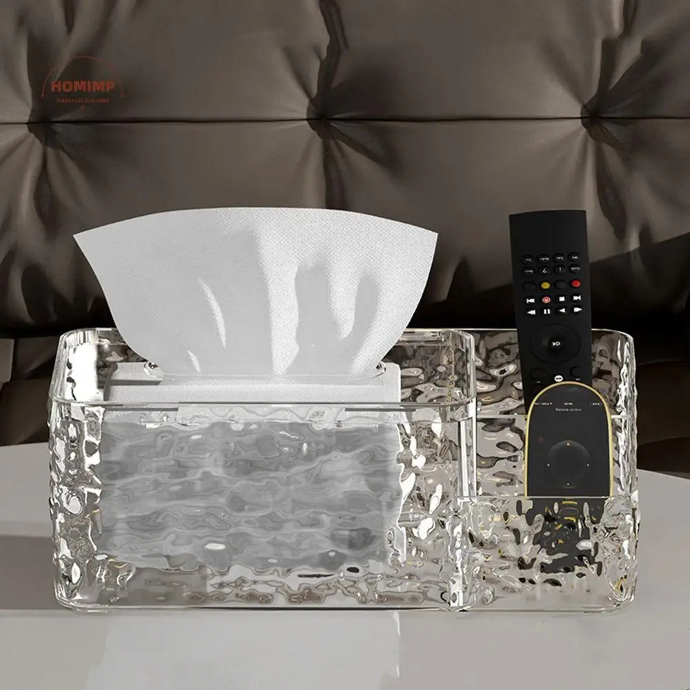 Plastic Water Ripple Clear Tissue Storage Box Large Capacity Smooth Edge Desktop Tissue Box Anti Slip Remote Control Storage Box
Plastic Water Ripple Clear Tissue Storage Box Large Capacity Smooth Edge Desktop Tissue Box Anti Slip Remote Control Storage Box