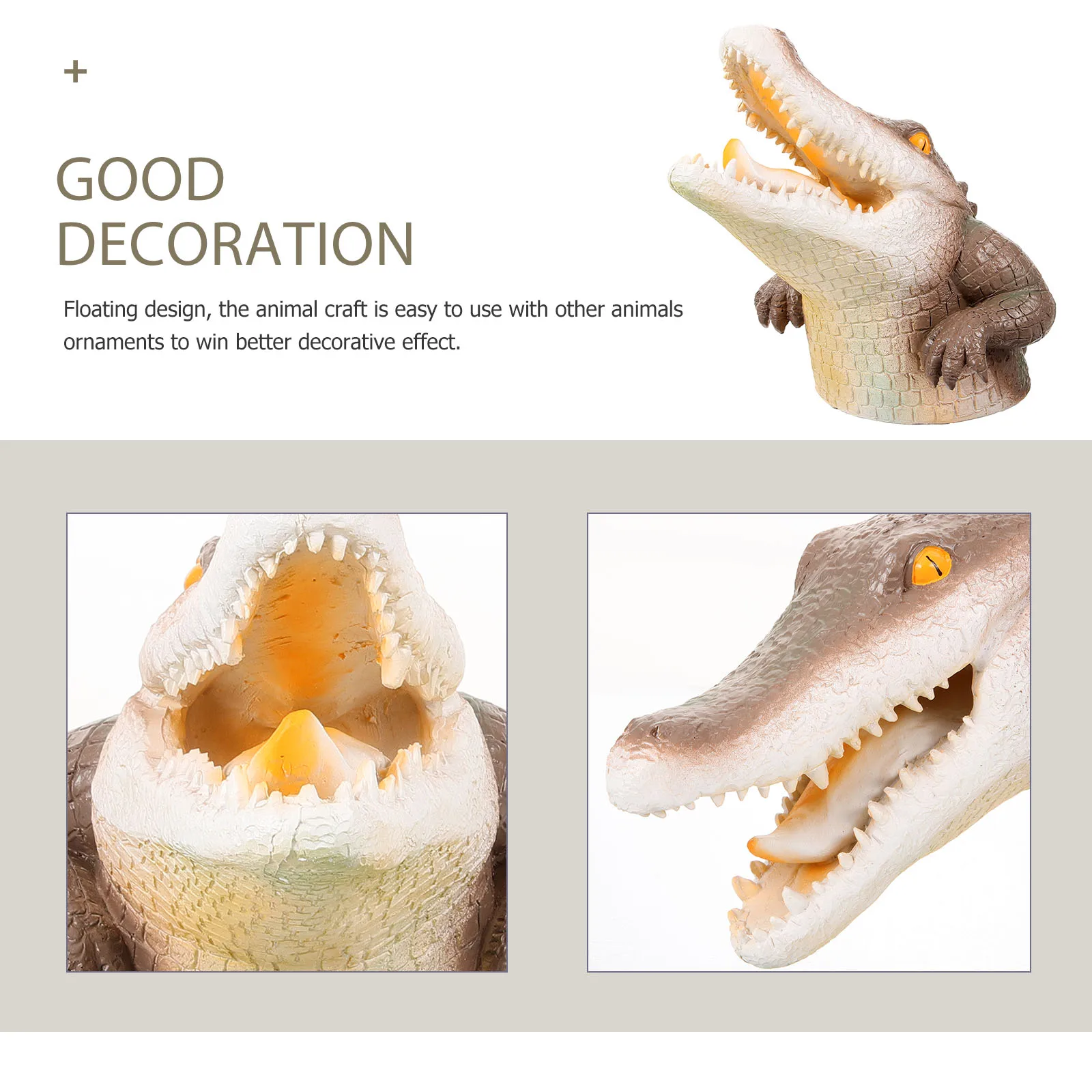 1pcs Crocodile Head Realistic Resin Model Pond Pool Garden Animal Statue Outdoor Decoration Animals Decoration Display
1pcs Crocodile Head Realistic Resin Model Pond Pool Garden Animal Statue Outdoor Decoration Animals Decoration Display