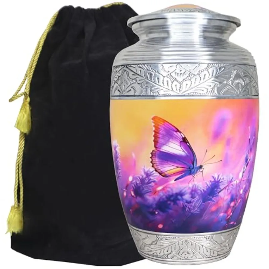 Cremation Urns for Human Ashes Adult Female and Male Funeral Urn for Ashes for Women and Man Butterflies Urns Decorative Cremat
Cremation Urns for Human Ashes Adult Female and Male Funeral Urn for Ashes for Women and Man Butterflies Urns Decorative Cremat
