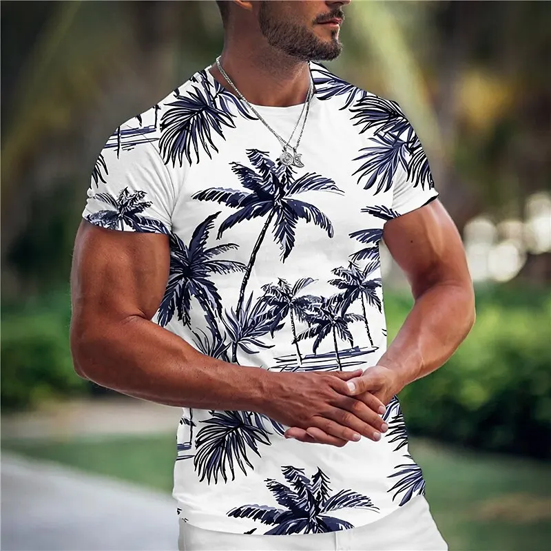 Palm Tree Pattern Men's T-Shirt Summer Holiday Travel Casual Short Sleeve Tees Outdoor Street Round Neck Loose Man Daily Clothes
Palm Tree Pattern Men's T-Shirt Summer Holiday Travel Casual Short Sleeve Tees Outdoor Street Round Neck Loose Man Daily Clothes