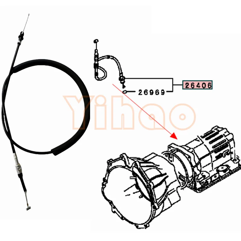 A/T Throttle Body Control Cable for Mitsubishi Pajero Montero 1990-2004 V13V V23W V33W V43W MB896456
A/T Throttle Body Control Cable for Mitsubishi Pajero Montero 1990-2004 V13V V23W V33W V43W MB896456