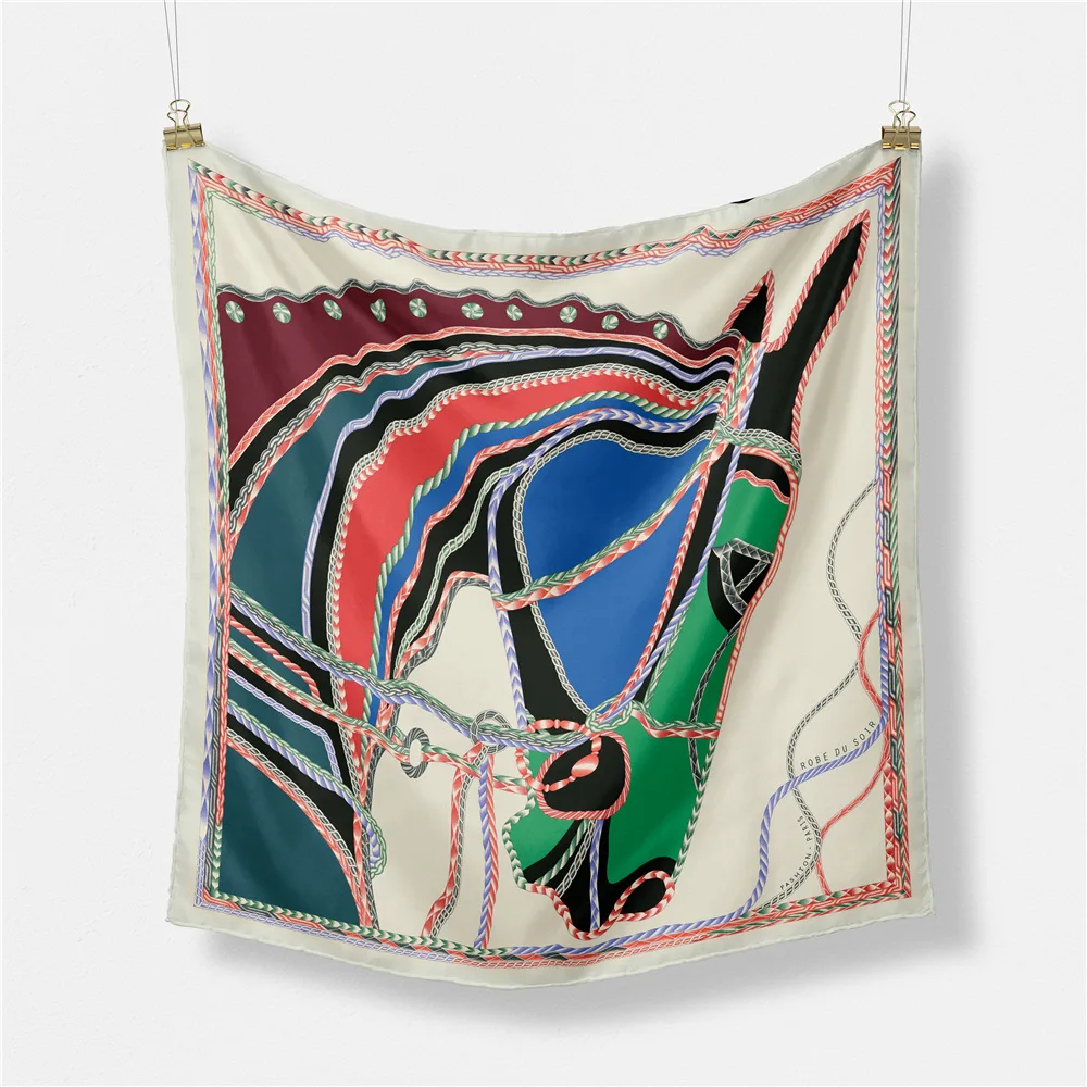 53cm Fashionable Ladies Decorative Scarf Small Square Silk Scarf Chain Pattern Diagonal Design Polyester Fiber Neck Warmer
53cm Fashionable Ladies Decorative Scarf Small Square Silk Scarf Chain Pattern Diagonal Design Polyester Fiber Neck Warmer