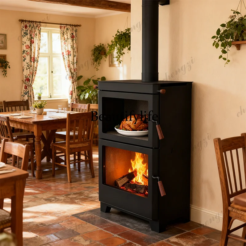 Fireplace heating Real fire heating Firewood burning B & B villa Self-built house Multifunctional fireplace with oven K60
Fireplace heating Real fire heating Firewood burning B & B villa Self-built house Multifunctional fireplace with oven K60