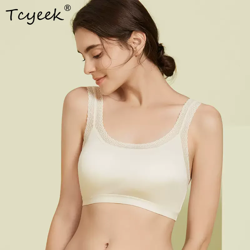 Tcyeek, кружевные бюстгальтеры из 100% тутового шелка, женские однотонные бесследные бюстгальтеры, дышащий удобный спортивный бюстгальтер, лето 2023, осень P47486QC
Tcyeek, кружевные бюстгальтеры из 100% тутового шелка, женские однотонные бесследные бюстгальтеры, дышащий удобный спортивный бюстгальтер, лето 2023, осень P47486QC