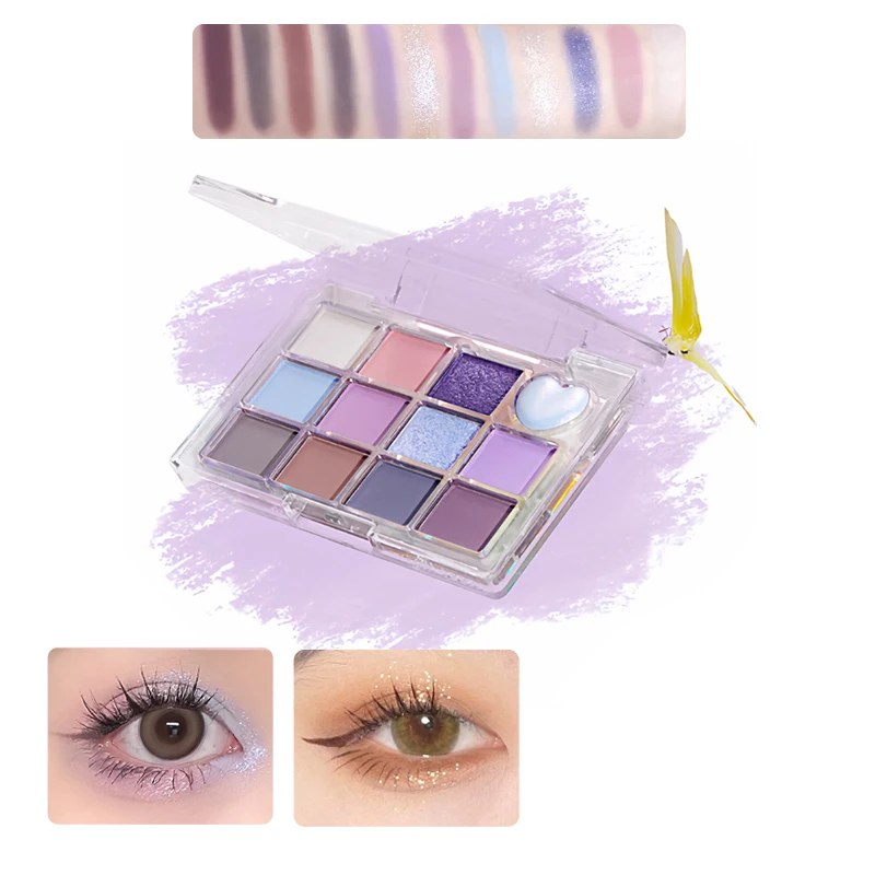 JILLLEEN 12 Color Eyeshadow Palette Butterfly Versatile Matte Shimmer Shades Purple Earth Tones Compact Portable Makeup 7.2G
JILLLEEN 12 Color Eyeshadow Palette Butterfly Versatile Matte Shimmer Shades Purple Earth Tones Compact Portable Makeup 7.2G