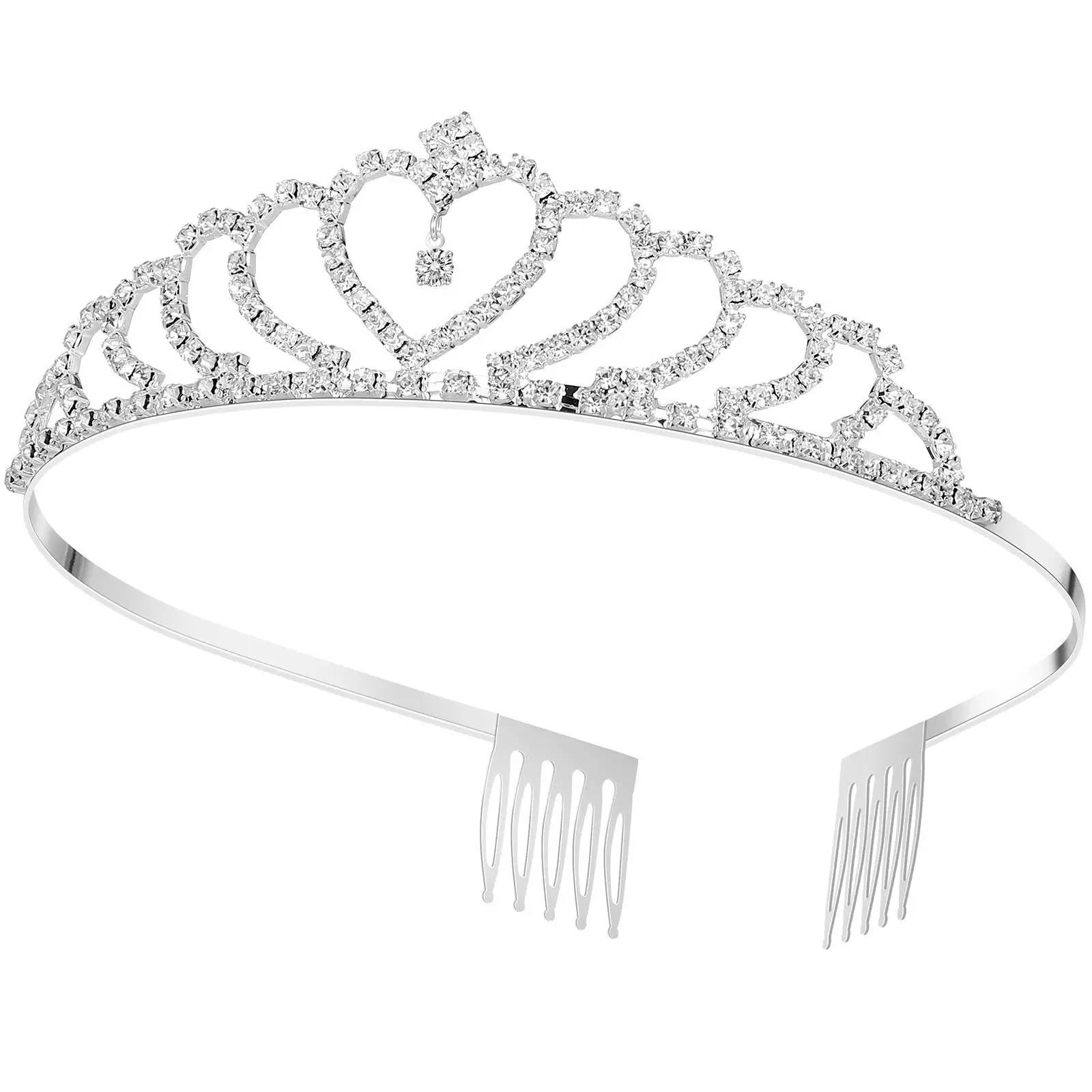 Elegant Wedding Hair Accessories Crystal Rhinestone Headb Tiara Bridal Crown 15In Hard Alloy Ladies Comb Design Prom Charm
Elegant Wedding Hair Accessories Crystal Rhinestone Headb Tiara Bridal Crown 15In Hard Alloy Ladies Comb Design Prom Charm