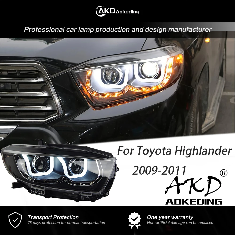Передняя лампа AKD для Toyota Highlander 2009-2011, светодиодные фары Kluger DRL H7, светодиодная лампа в сборе, обновленная динамическая автоаксессуары
Передняя лампа AKD для Toyota Highlander 2009-2011, светодиодные фары Kluger DRL H7, светодиодная лампа в сборе, обновленная динамическая автоаксессуары