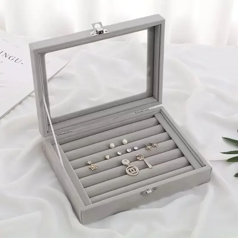 1PC Jewelry Storage Box Wholesale Home Jewelry Display Box with Covered Necklace Ring Jewelry Organizer 
1PC Jewelry Storage Box Wholesale Home Jewelry Display Box with Covered Necklace Ring Jewelry Organizer