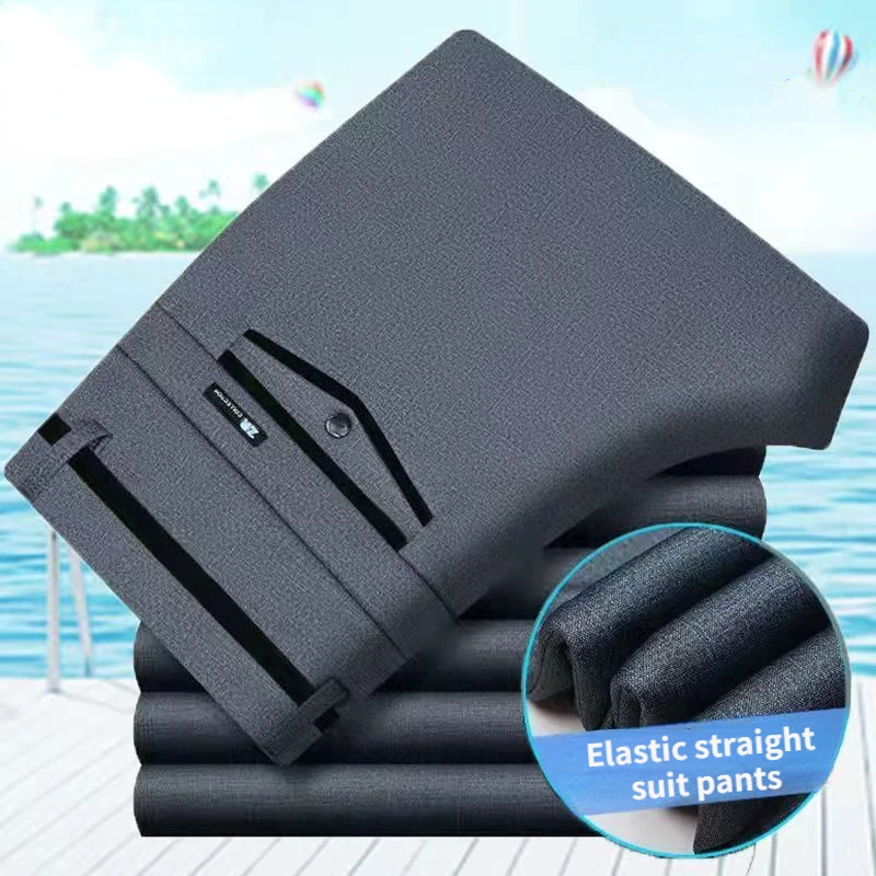 Spring Summer Formal Trousers for Men Suit Pants Straight High Stretch Business Casual pants Mens Dress Pants Black Gray Blue
Spring Summer Formal Trousers for Men Suit Pants Straight High Stretch Business Casual pants Mens Dress Pants Black Gray Blue