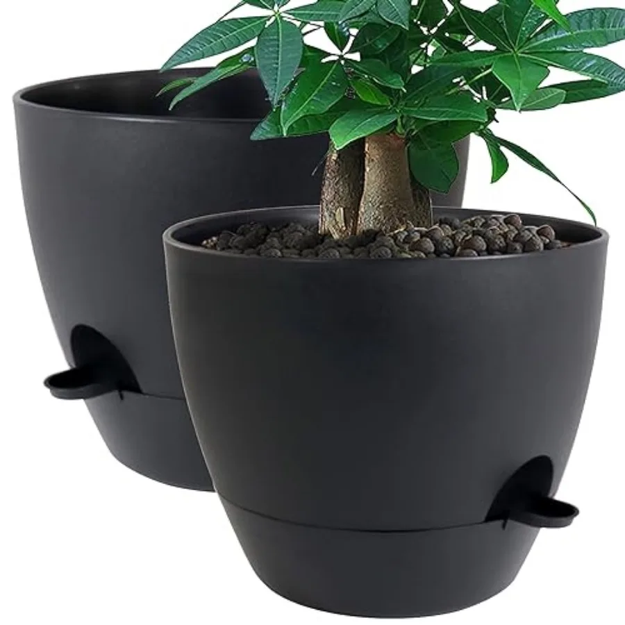 12inch 2Pack Large Self Watering Planters, Plastic Plant Pots with 60oZ Removable Deep Reservoir and Multi Mesh Drainage Holes
12inch 2Pack Large Self Watering Planters, Plastic Plant Pots with 60oZ Removable Deep Reservoir and Multi Mesh Drainage Holes