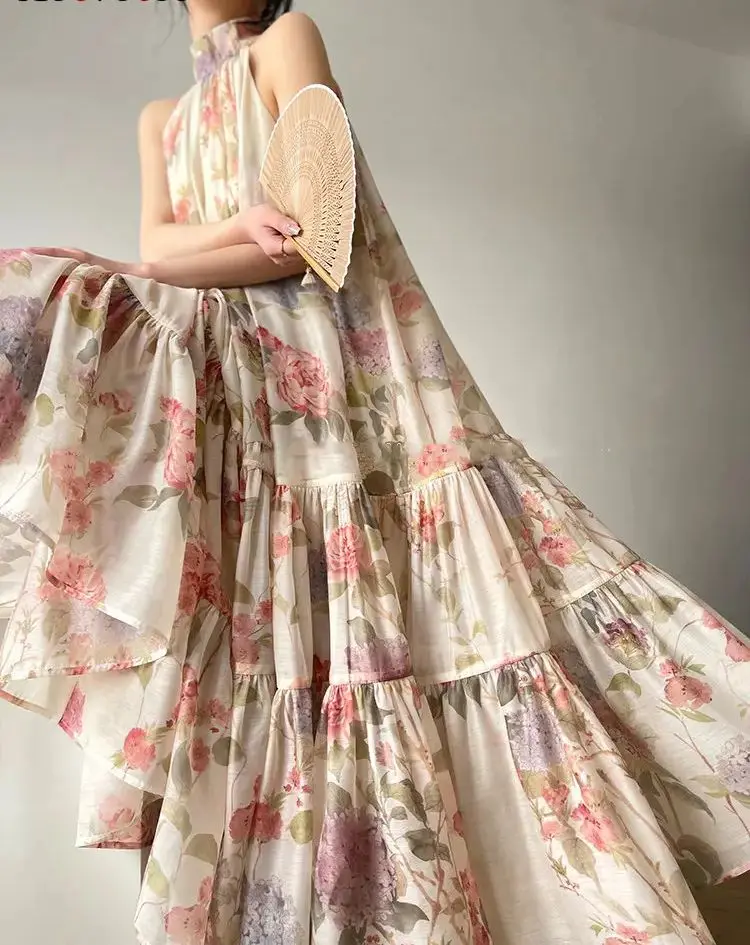 Print Maxi Dresses for Women 2024 New Fashion Fairycore Vintage Sleeveless Summer Dress Elegant Loose Ruffle Y2k Dress
Print Maxi Dresses for Women 2024 New Fashion Fairycore Vintage Sleeveless Summer Dress Elegant Loose Ruffle Y2k Dress
