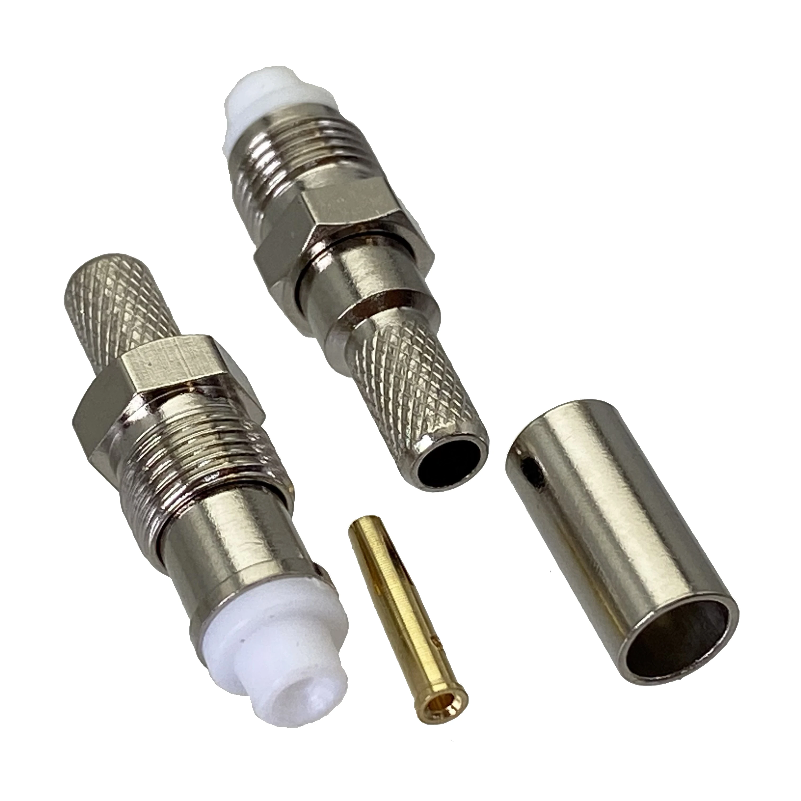 1Pcs FME female jack crimp RG58 RG142 LMR195 RG400 cable RF Coaxial connector
1Pcs FME female jack crimp RG58 RG142 LMR195 RG400 cable RF Coaxial connector