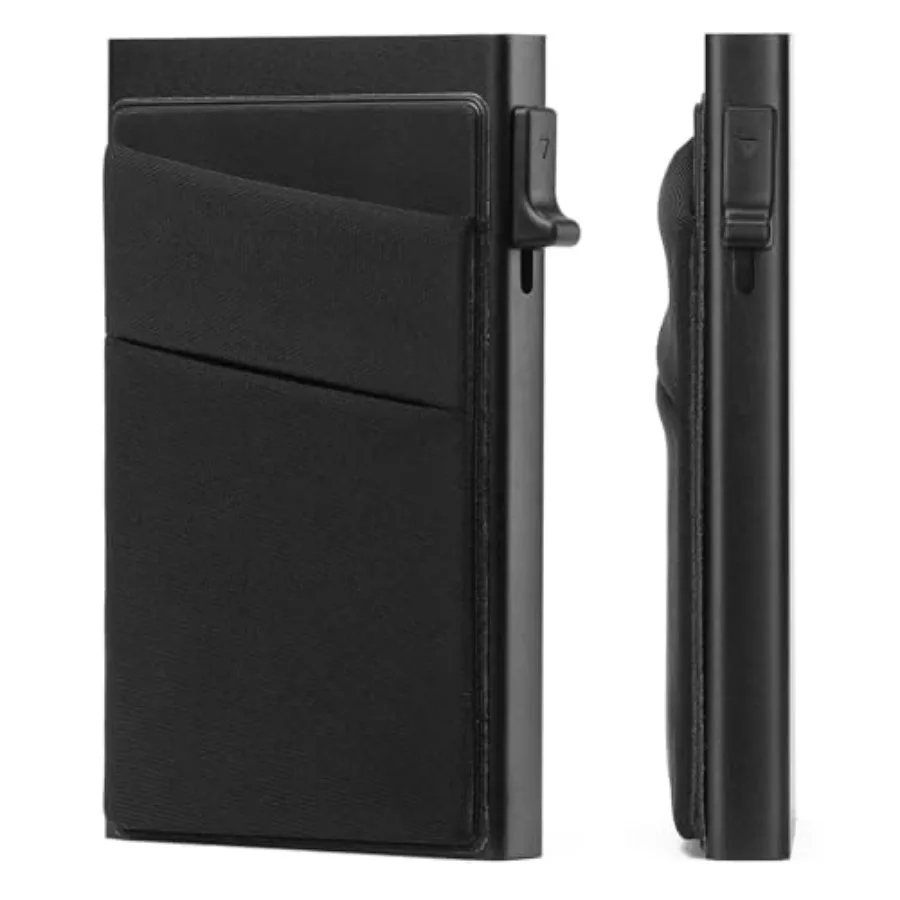 Slim Smart Aluminum Card Holder Mens Wallet Minimalist Leather RFID Blocking Metal Pop Up Wallet
Slim Smart Aluminum Card Holder Mens Wallet Minimalist Leather RFID Blocking Metal Pop Up Wallet
