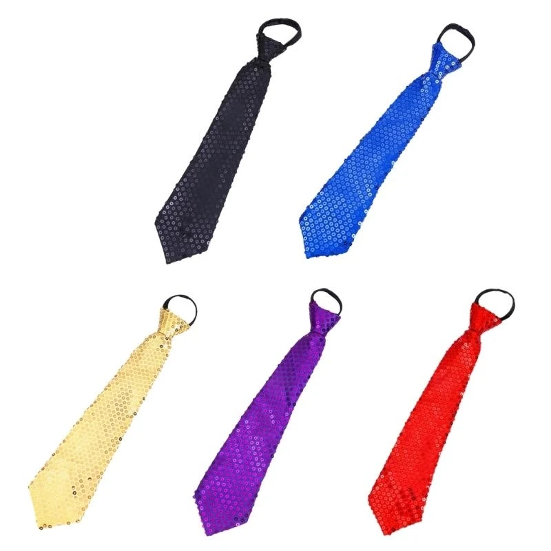 652F Mens Womens Fashion Sequins Skinny Tie Adjustable Zipper Sparkly Necktie for Weddings Parties Costume Halloween
652F Mens Womens Fashion Sequins Skinny Tie Adjustable Zipper Sparkly Necktie for Weddings Parties Costume Halloween