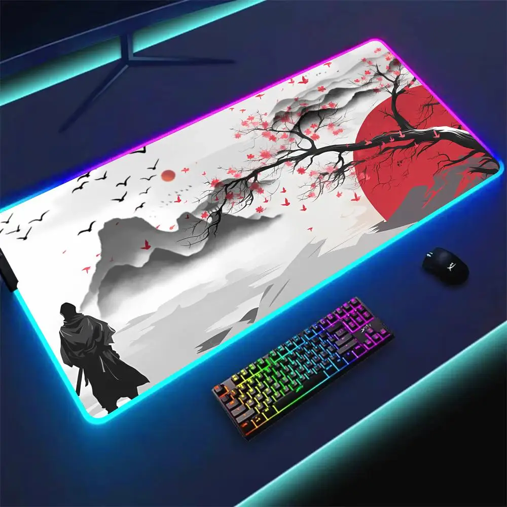 Ink wash style samurai design RGB Mouse Pad Desk Mat Gaming pad Computer mousepad LED Glow Gaming keyboard mouse pads
Ink wash style samurai design RGB Mouse Pad Desk Mat Gaming pad Computer mousepad LED Glow Gaming keyboard mouse pads