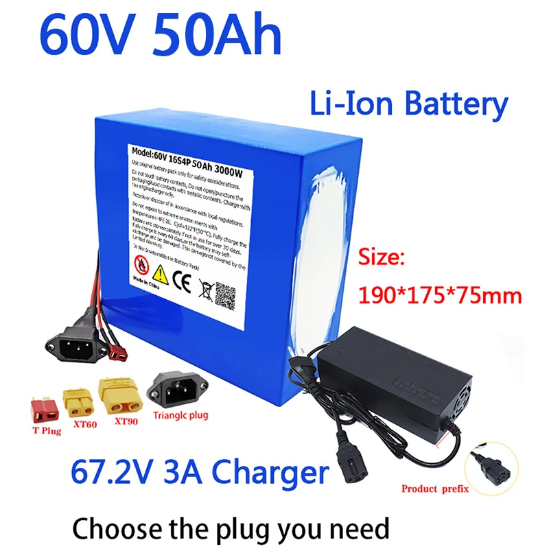 Литиевый аккумулятор для электровелосипеда 60 в 16S4P 50 Ач 21700, 1000 Вт-3000 Вт 60 в, аккумулятор для электрического велосипеда, мотоцикла, скутера + зарядное устройство 67,2 в 3 А
Литиевый аккумулятор для электровелосипеда 60 в 16S4P 50 Ач 21700, 1000 Вт-3000 Вт 60 в, аккумулятор для электрического велосипеда, мотоцикла, скутера + зарядное устройство 67,2 в 3 А