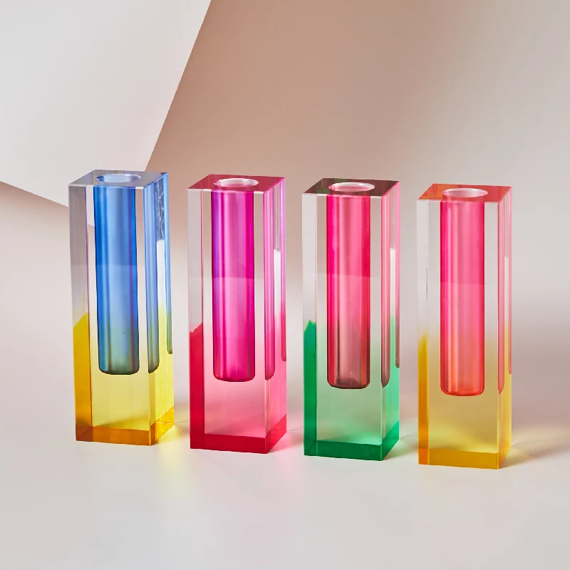 Acrylic Pillar Bud Vase Tabletop Korean Vases Luxury Art Decorative Crystal Nordic Home Decor for Bedroom Bathroom Living room
Acrylic Pillar Bud Vase Tabletop Korean Vases Luxury Art Decorative Crystal Nordic Home Decor for Bedroom Bathroom Living room