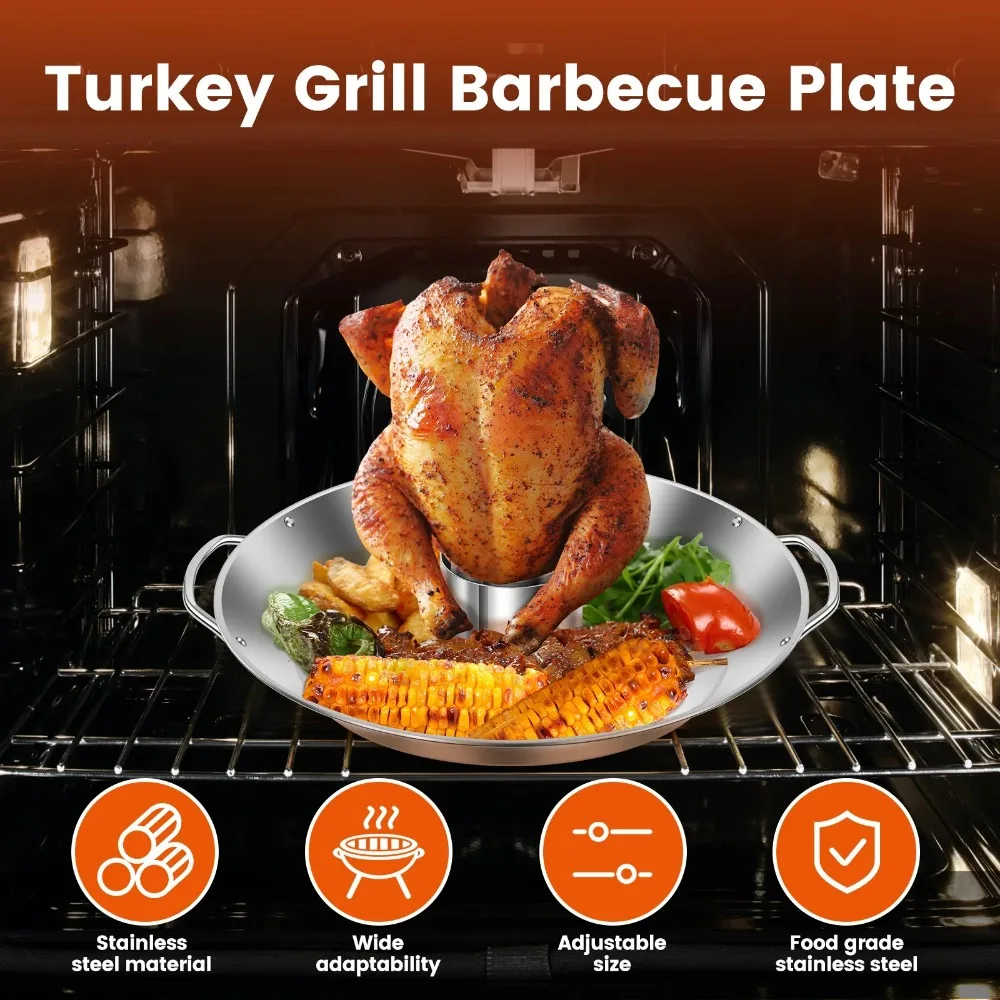High Quality Stainless Steel Grilled Chicken Holder Easy To Clean Circular Barbecue Rack Support Frame Barbecue Cooker Stand BBQ
High Quality Stainless Steel Grilled Chicken Holder Easy To Clean Circular Barbecue Rack Support Frame Barbecue Cooker Stand BBQ