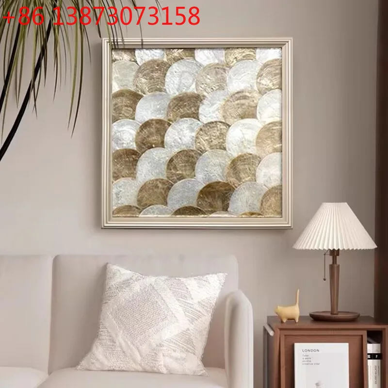 American porch shell decorative painting modern light luxury sofa background wall decorative painting
American porch shell decorative painting modern light luxury sofa background wall decorative painting