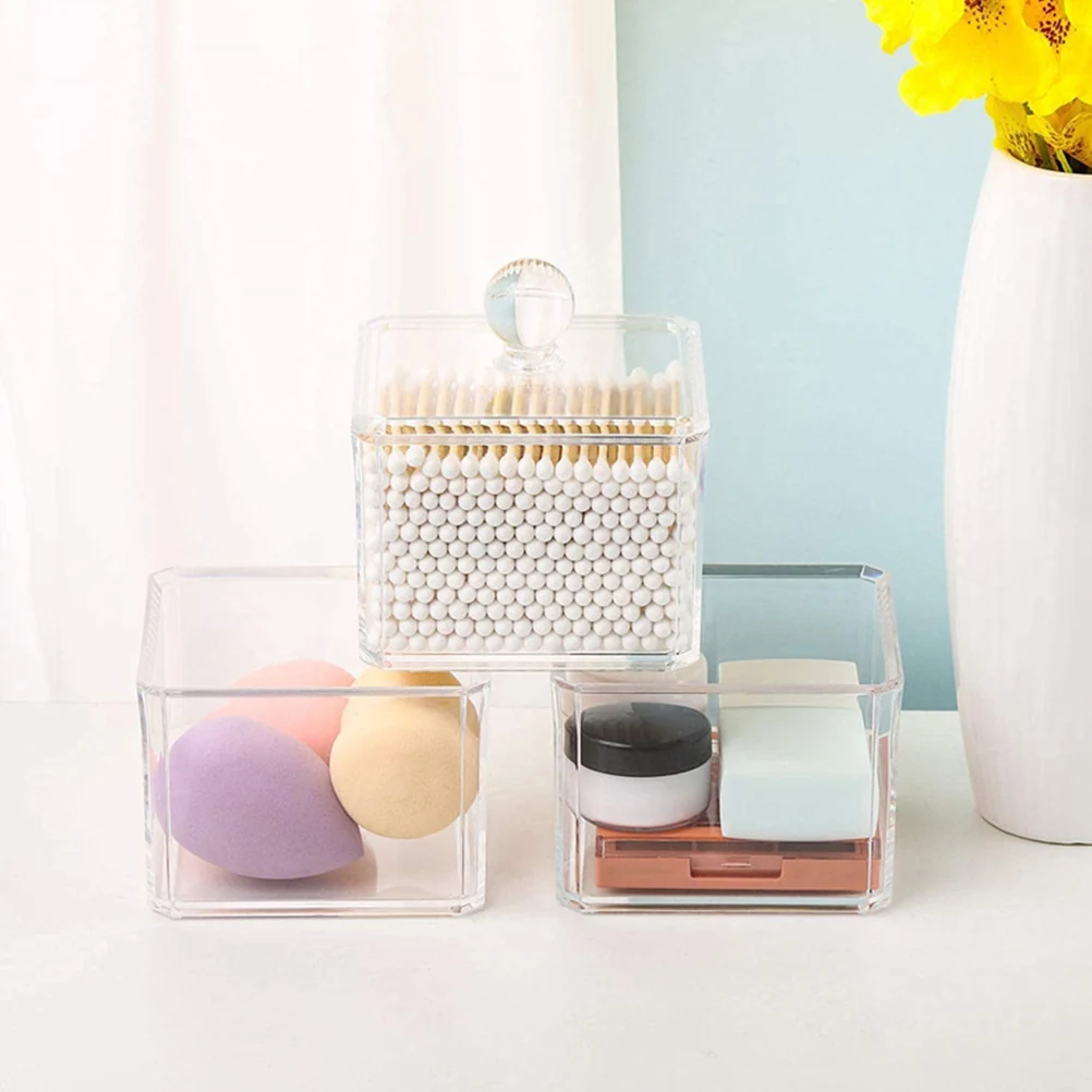 1 set Makeup Cotton Storage Box Swab Organizer Square Acrylic Container Transparent Household Toothpick Holder for Vanity
1 set Makeup Cotton Storage Box Swab Organizer Square Acrylic Container Transparent Household Toothpick Holder for Vanity