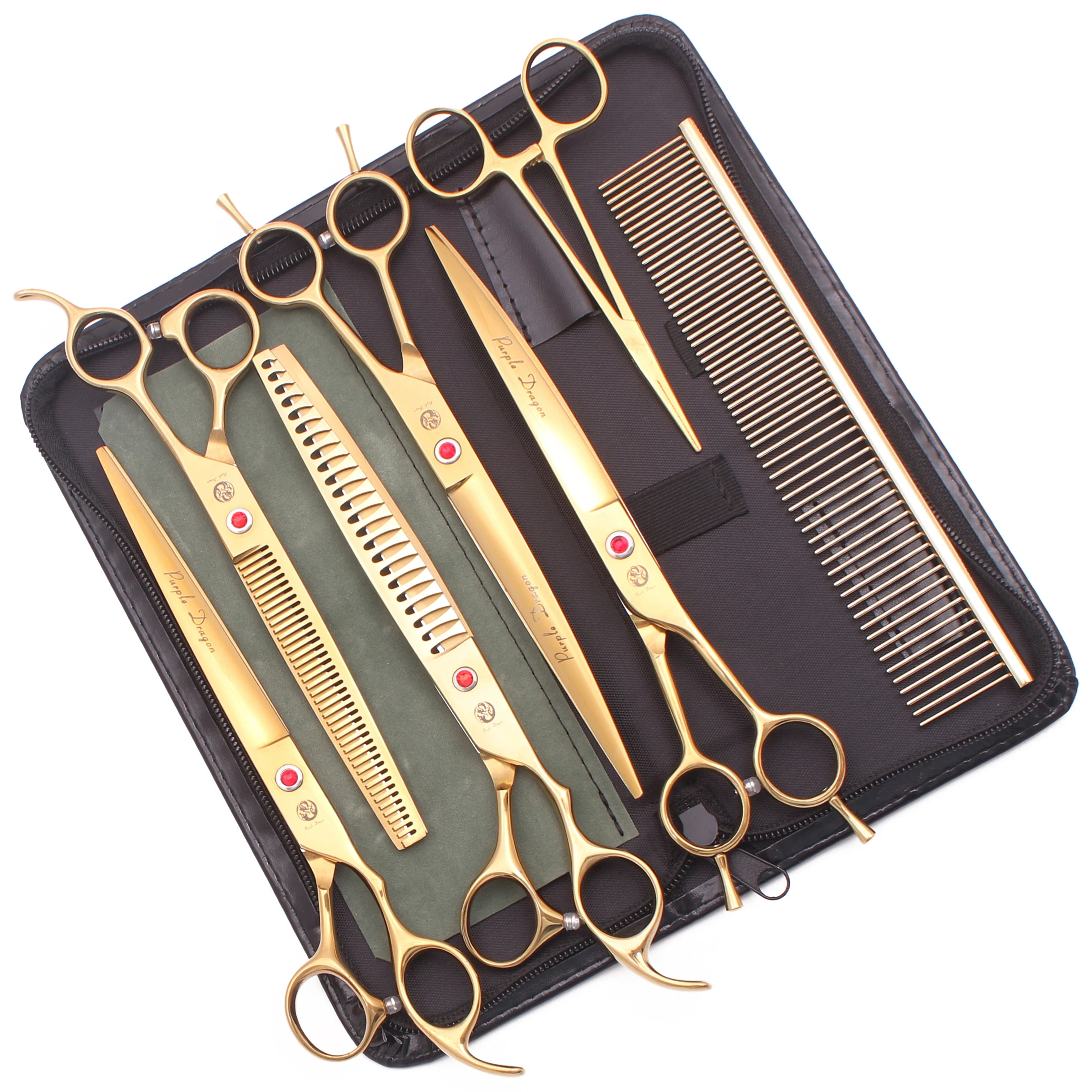 Dog Grooming Scissors Professional 8" JP Stainless Purple Dragon Pet Scissors Thinning Shears Cat Curved Scissors Chunker Z3005
Dog Grooming Scissors Professional 8" JP Stainless Purple Dragon Pet Scissors Thinning Shears Cat Curved Scissors Chunker Z3005