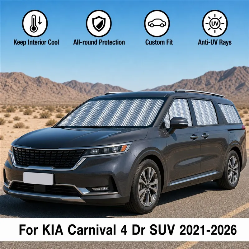 For KIA Carnival 4 Dr SUV 2021-2026 Full Set Car Window Sunshades UV Block Privacy Heat Insulated Foldable Car Curtain
For KIA Carnival 4 Dr SUV 2021-2026 Full Set Car Window Sunshades UV Block Privacy Heat Insulated Foldable Car Curtain