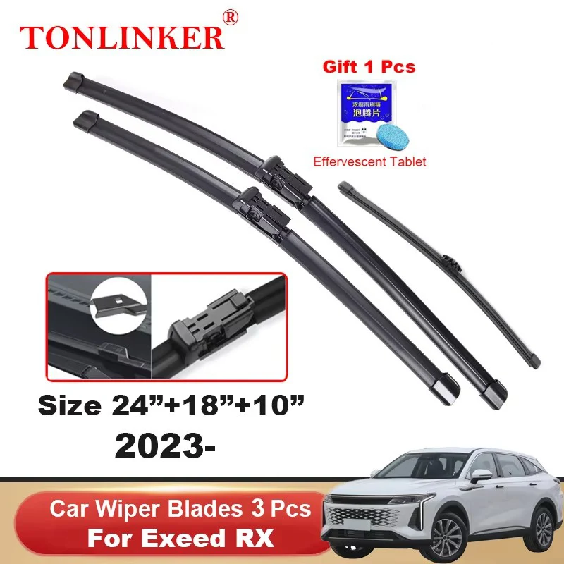 TONLINKER Wiper Blades For Chery Exeed RX 2023 2.0L AWD Car Accessories Front Rear Windscreen Wiper Blade Brushes Cutter Goods
TONLINKER Wiper Blades For Chery Exeed RX 2023 2.0L AWD Car Accessories Front Rear Windscreen Wiper Blade Brushes Cutter Goods