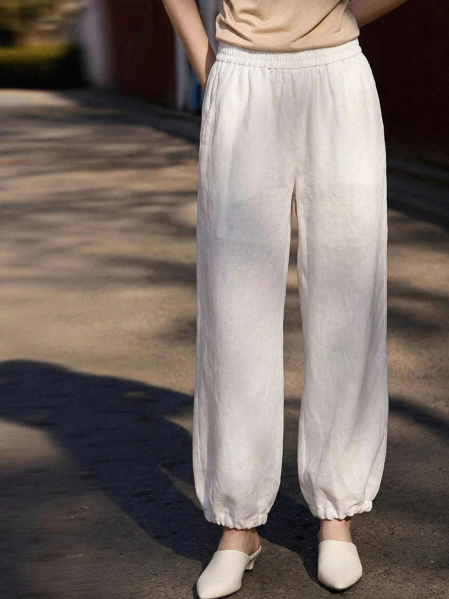 Chivirin Linen Straight Leg Pants Women's Summer New Loose Elastic Waist Wide Leg Casual Trousers Simple Style Pure Color
Chivirin Linen Straight Leg Pants Women's Summer New Loose Elastic Waist Wide Leg Casual Trousers Simple Style Pure Color