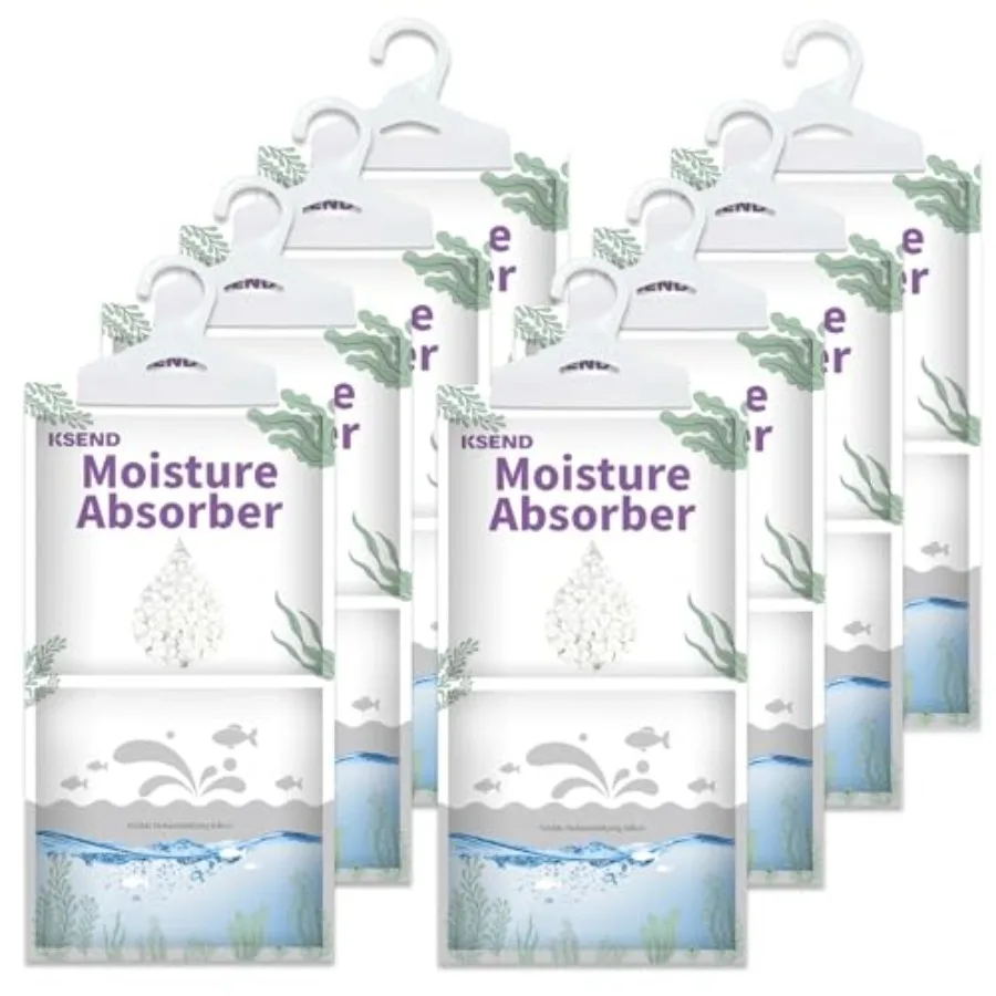 Moisture Absorbers 8 Packs - 9.8 oz Dehumidifier Bags, Portable Moisture Hanging Bags for Closet, Bathroom and Kitchen, Fragran
Moisture Absorbers 8 Packs - 9.8 oz Dehumidifier Bags, Portable Moisture Hanging Bags for Closet, Bathroom and Kitchen, Fragran