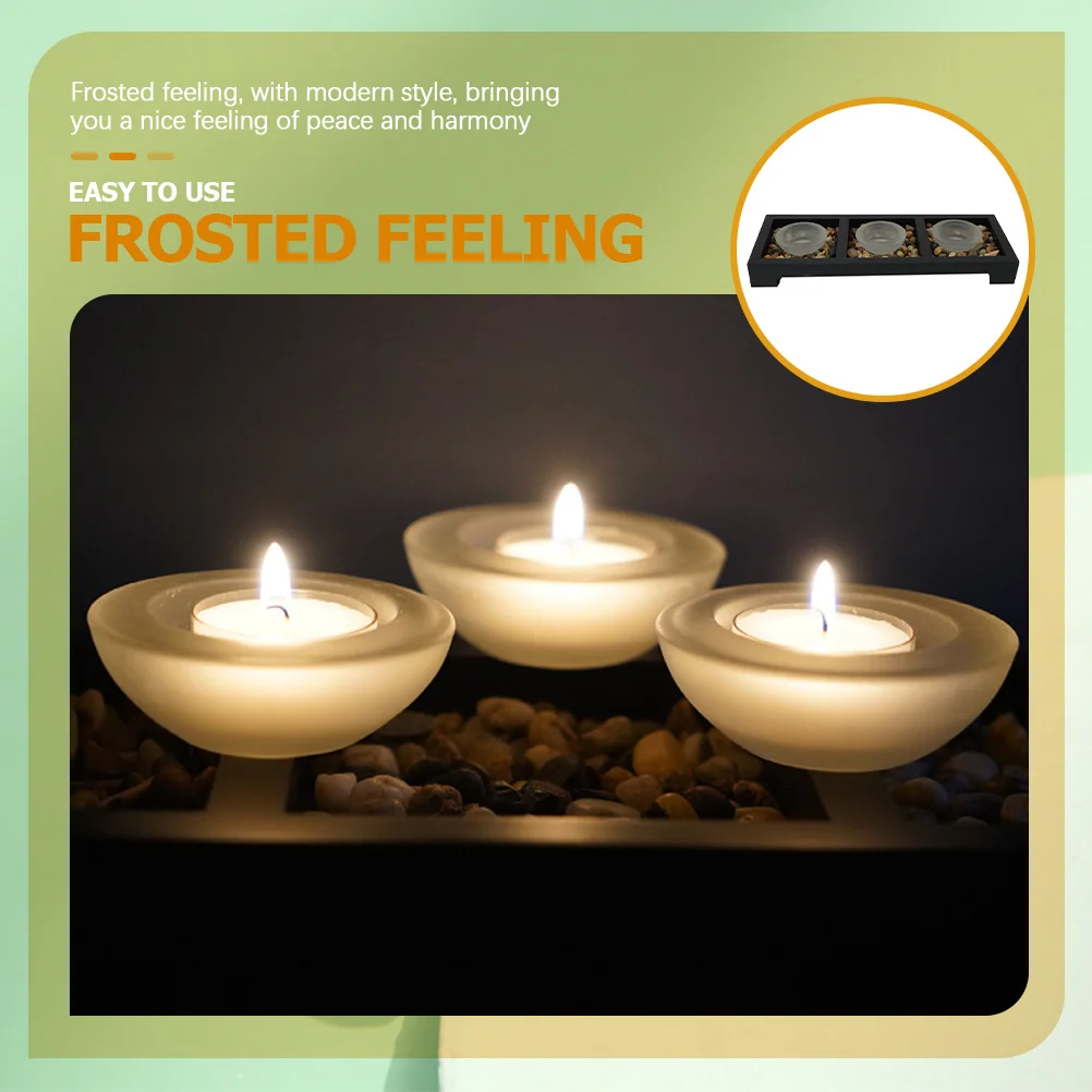 1Set Frosted Glass Holders Tea Light Cups Tray Set Decorative for Home Kitchen Dining Tea Light Holder
1Set Frosted Glass Holders Tea Light Cups Tray Set Decorative for Home Kitchen Dining Tea Light Holder