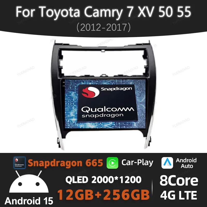 Android 15 Car Radio For Toyota Camry 7 US 2012 - 2017 Multimedia Video Player BT GPS NAVI Qualcomm 2DIN 4G WIFI Head Unit QLED
Android 15 Car Radio For Toyota Camry 7 US 2012 - 2017 Multimedia Video Player BT GPS NAVI Qualcomm 2DIN 4G WIFI Head Unit QLED