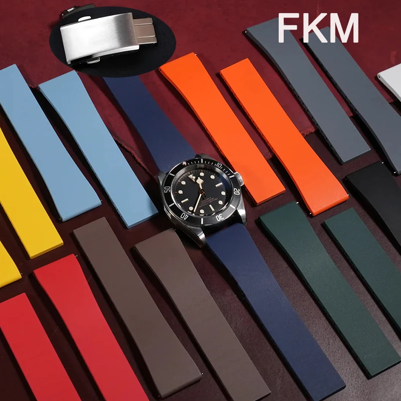 Cut to Size Fluoro Rubber Strap 18/19/20/21/22mm Quick Release Folding Clasp Men Women Universal Replace FKM Watch Band
Cut to Size Fluoro Rubber Strap 18/19/20/21/22mm Quick Release Folding Clasp Men Women Universal Replace FKM Watch Band