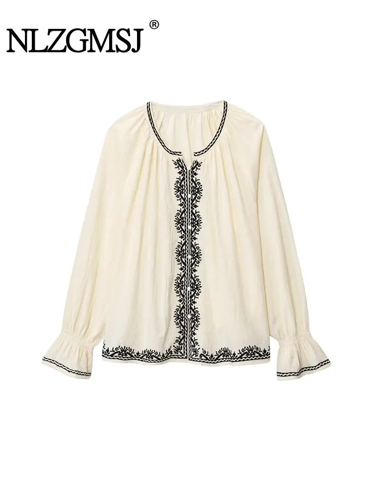 NLZGMSJ 2025 Vacation Style Shirts For Woman Fashion Contrast Color Print Shirt Top O-neck Long Sleeve Shirt New Loose Shirt
NLZGMSJ 2025 Vacation Style Shirts For Woman Fashion Contrast Color Print Shirt Top O-neck Long Sleeve Shirt New Loose Shirt