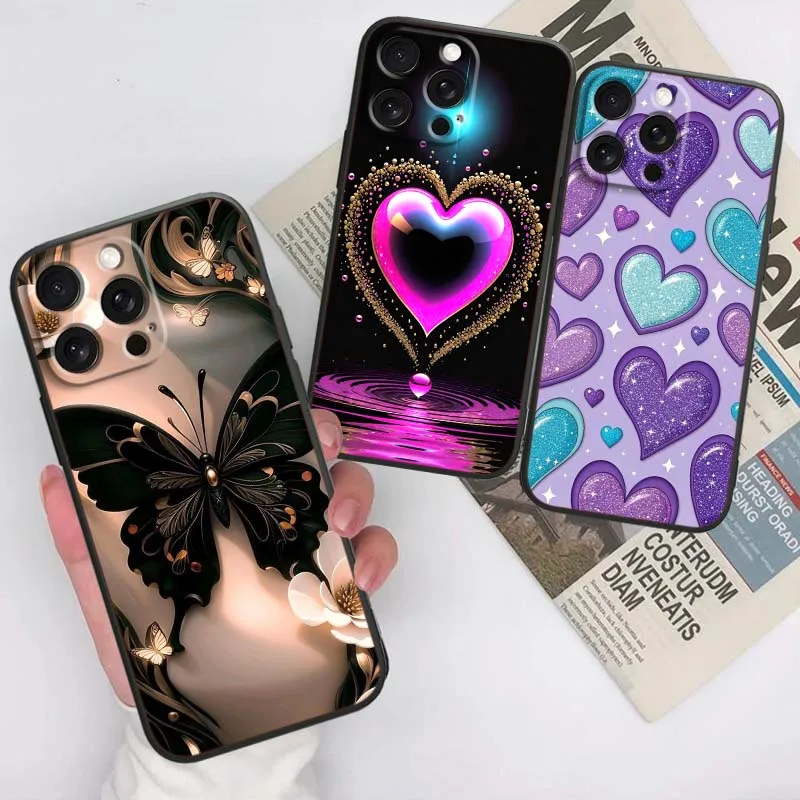 Butterfly Love Pattern For Apple iPhone 17 16 16E 15 14 13 12 11 Pro Max Plus Air Black Soft Silicone Cover Phone Case
Butterfly Love Pattern For Apple iPhone 17 16 16E 15 14 13 12 11 Pro Max Plus Air Black Soft Silicone Cover Phone Case