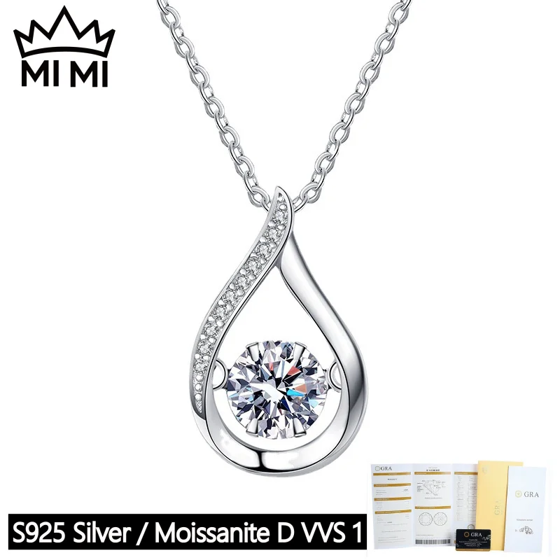 MY MY 925 Sterling Silver GRA Certified 1CT Teardrop Moissanite Pendant Necklace with Gift Box
MY MY 925 Sterling Silver GRA Certified 1CT Teardrop Moissanite Pendant Necklace with Gift Box