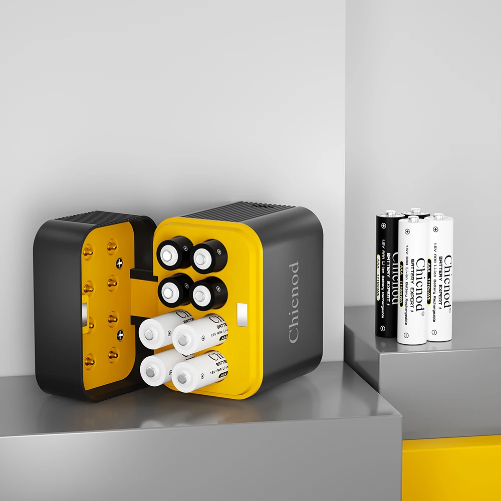 CHICNOD 1100mWh 1.5V Rechargeable Battery Smart Battery Charger for AAA Lithium Rechargeable Batteries Remote Control Toy Clock
CHICNOD 1100mWh 1.5V Rechargeable Battery Smart Battery Charger for AAA Lithium Rechargeable Batteries Remote Control Toy Clock