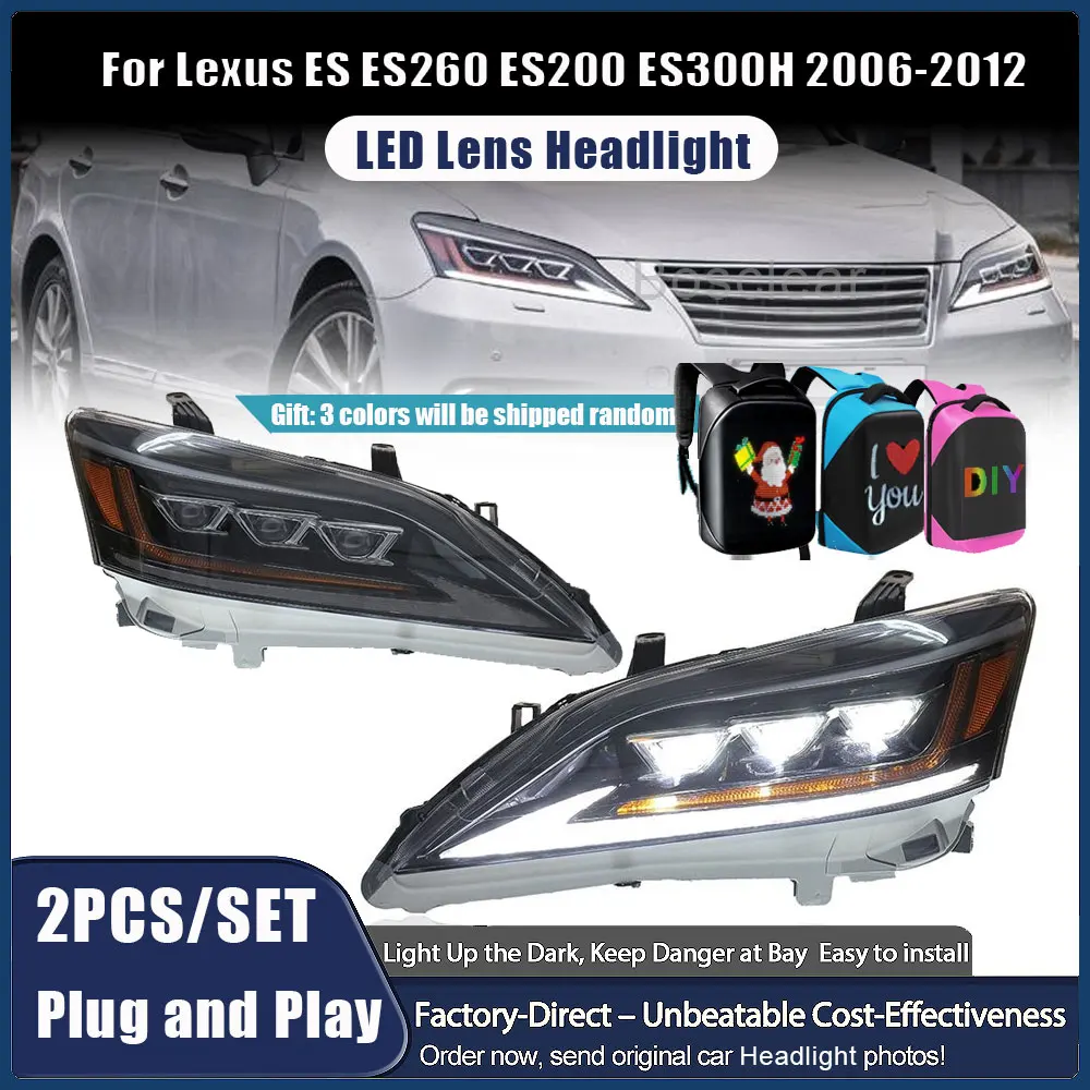 Автомобильные фары для Lexus ES200 ES, светодиодные фары 2006-2012 ES300 ES350, фары в сборе, объектив проектора DRL, автомобильные аксессуары
Автомобильные фары для Lexus ES200 ES, светодиодные фары 2006-2012 ES300 ES350, фары в сборе, объектив проектора DRL, автомобильные аксессуары