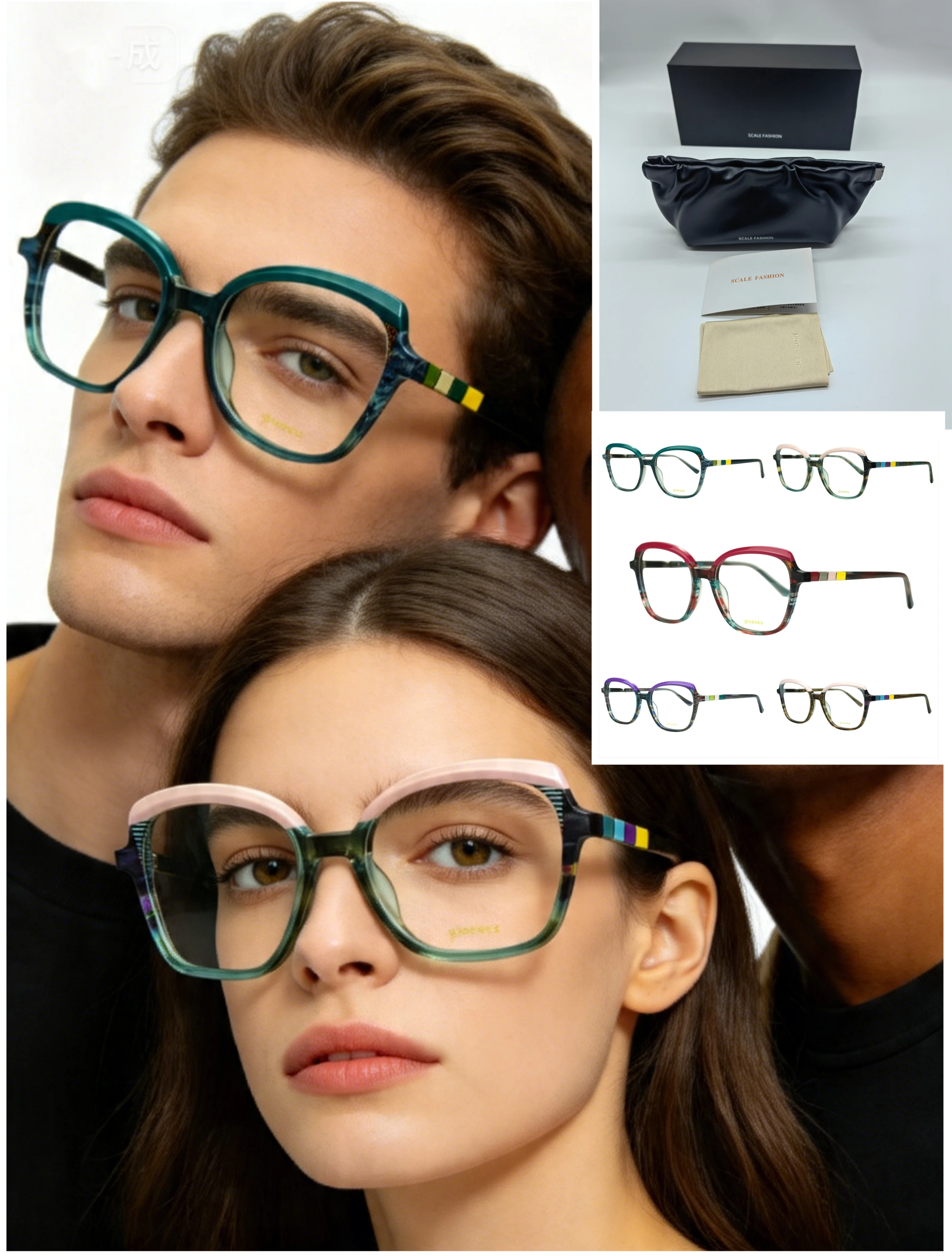 1.Multi-Plate Spliced Eyeglasses Frames, Popular Craft & Color Elements This Year, Suitable for Myopia Presbyopia & Optical Lens
1.Multi-Plate Spliced Eyeglasses Frames, Popular Craft & Color Elements This Year, Suitable for Myopia Presbyopia & Optical Lens