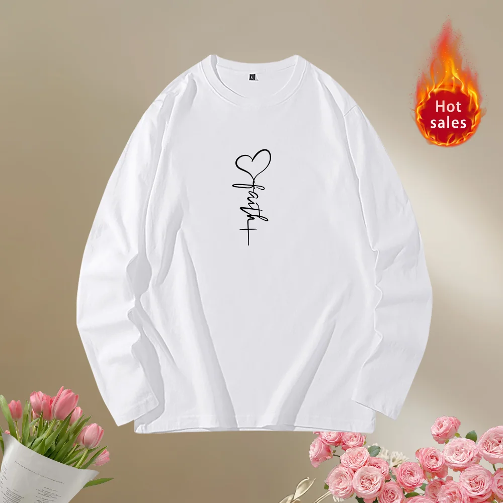 Heart-Shaped Print Womens T-Shirts Tops O Neck Long Sleeve Winter Valentine'S Day Tee Shirts Tops Clothing White sportswear
Heart-Shaped Print Womens T-Shirts Tops O Neck Long Sleeve Winter Valentine'S Day Tee Shirts Tops Clothing White sportswear