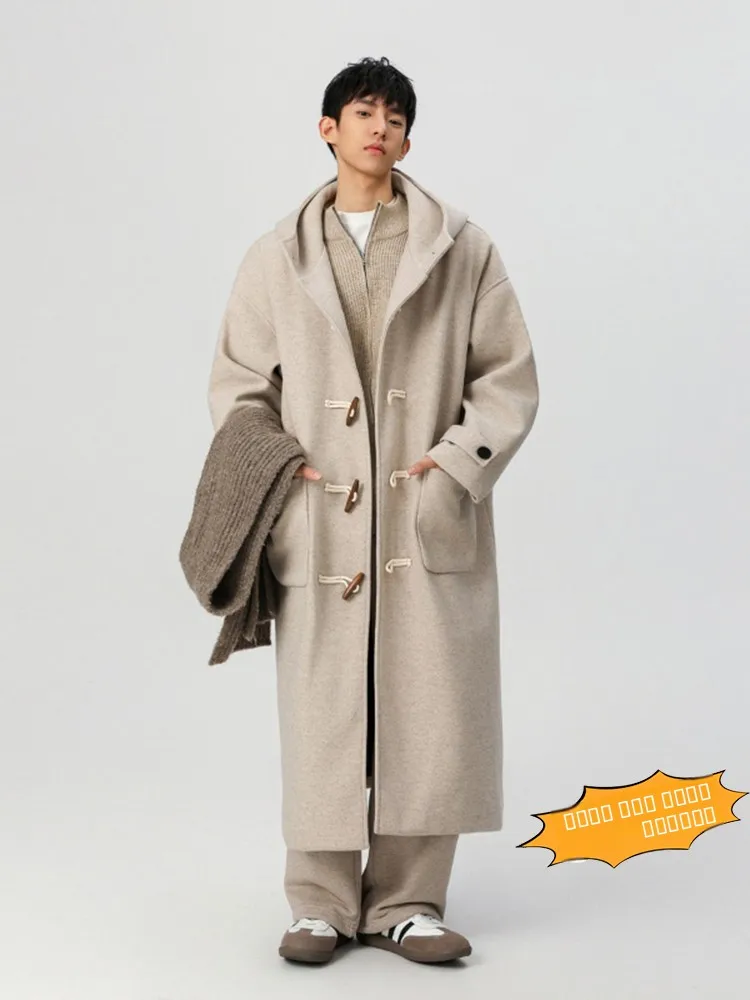 Red Men's Woolen Coat with Hood Mid-Length Autumn Winter Korean Sle High-End Feel Buttoned Windbreaker Faionable Urban...
Red Men's Woolen Coat with Hood Mid-Length Autumn Winter Korean Sle High-End Feel Buttoned Windbreaker Faionable Urban...