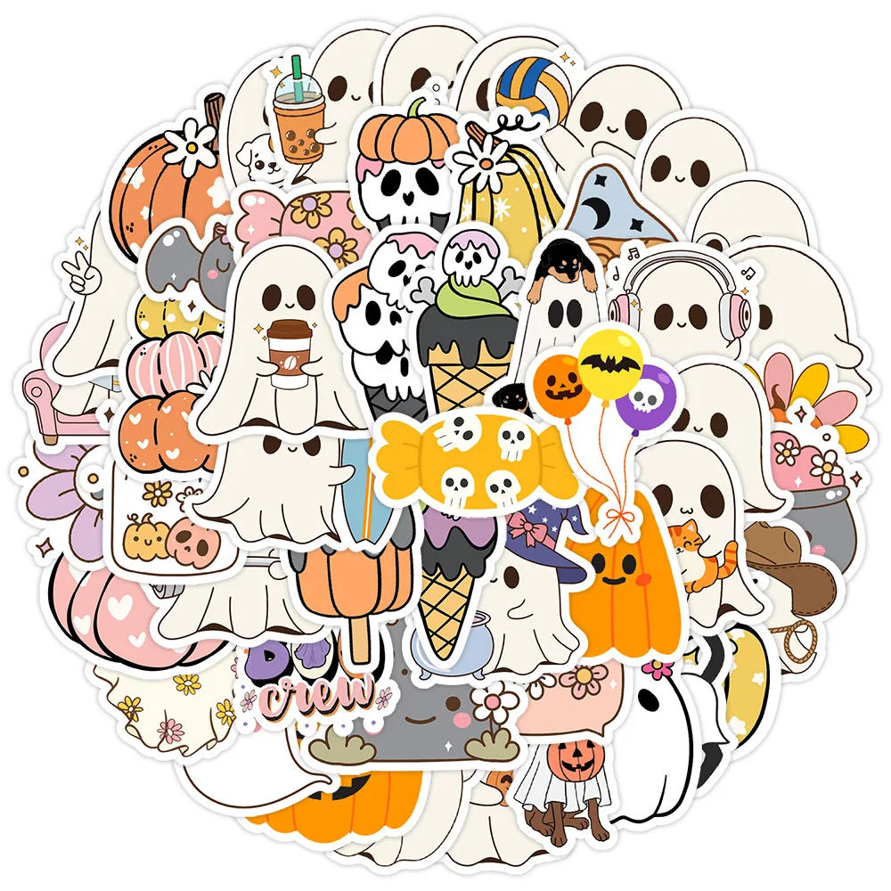 10/30/50PCS Cute Style Halloween Ghost Cartoon Sticker DIY Phone Laptop Luggage Skateboard Graffiti Decals Fun for Kid
10/30/50PCS Cute Style Halloween Ghost Cartoon Sticker DIY Phone Laptop Luggage Skateboard Graffiti Decals Fun for Kid