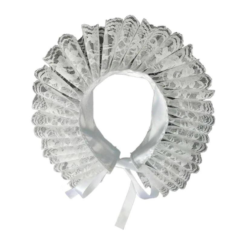 Victorian Elizabethan Ruffled Neck Collar Elegant Lace Choker Ribbon Neck Ruff
Victorian Elizabethan Ruffled Neck Collar Elegant Lace Choker Ribbon Neck Ruff