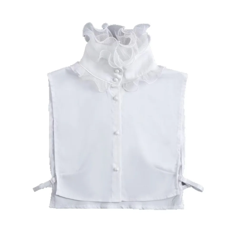 Fashion Ruffles Fake Collar Stand Shoulder Removable False Collar Elegant Detachable Neck Decoration Women
Fashion Ruffles Fake Collar Stand Shoulder Removable False Collar Elegant Detachable Neck Decoration Women