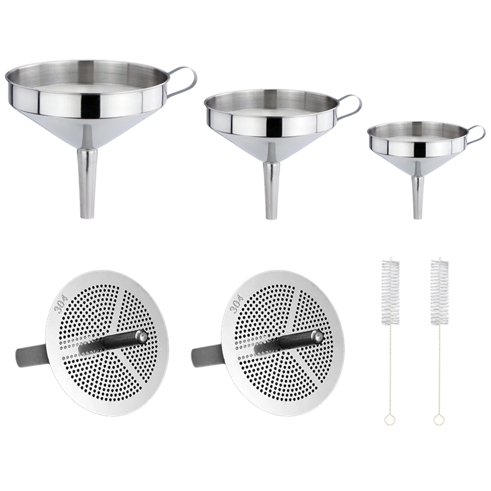 1 set Stainless Steel Funnel Set Small Mouth Filter Wide Plastic Strainer Kitchen Tool Dry Ingredients Liquid Transfer
1 set Stainless Steel Funnel Set Small Mouth Filter Wide Plastic Strainer Kitchen Tool Dry Ingredients Liquid Transfer