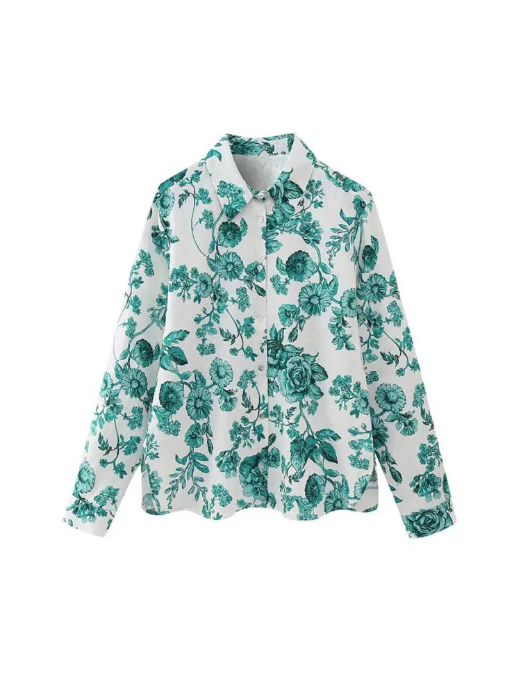 Women Summer Linen Shirts Blouses Tops 2024 Casual Floral Print Turn-down Collar Female Elegant Street Top Clothing
Women Summer Linen Shirts Blouses Tops 2024 Casual Floral Print Turn-down Collar Female Elegant Street Top Clothing