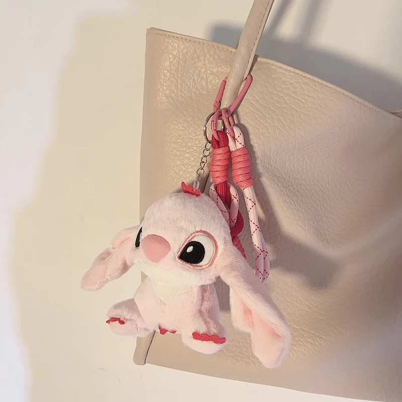 Cartoon Cute Pink Stitch Doll Bag Keychain Student Backpack Hanging Decoration Plush Doll Pendant Girls Holiday Gift
Cartoon Cute Pink Stitch Doll Bag Keychain Student Backpack Hanging Decoration Plush Doll Pendant Girls Holiday Gift