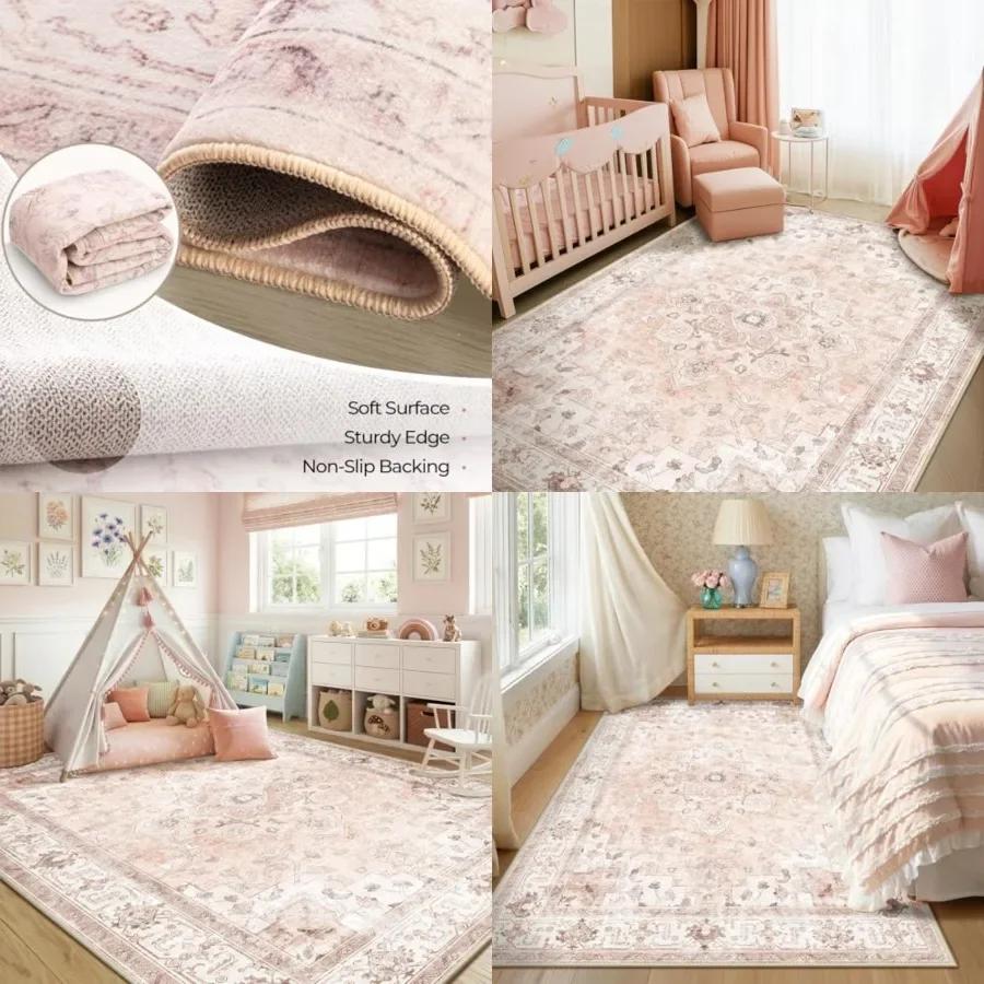 Machine Washable Rugs Nursery Rug 5x7 Cute Girl Non Slip Low Pile Water Repellent Soft Print Pattern for Bedroom Indoor Decor P
Machine Washable Rugs Nursery Rug 5x7 Cute Girl Non Slip Low Pile Water Repellent Soft Print Pattern for Bedroom Indoor Decor P