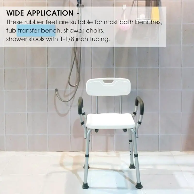 R9UF Slip Resistant Rubber Feet for Shower Stool Foot Covers for Bathtub Non Slip Caps with Wide Stand Base for Bath Chair
R9UF Slip Resistant Rubber Feet for Shower Stool Foot Covers for Bathtub Non Slip Caps with Wide Stand Base for Bath Chair