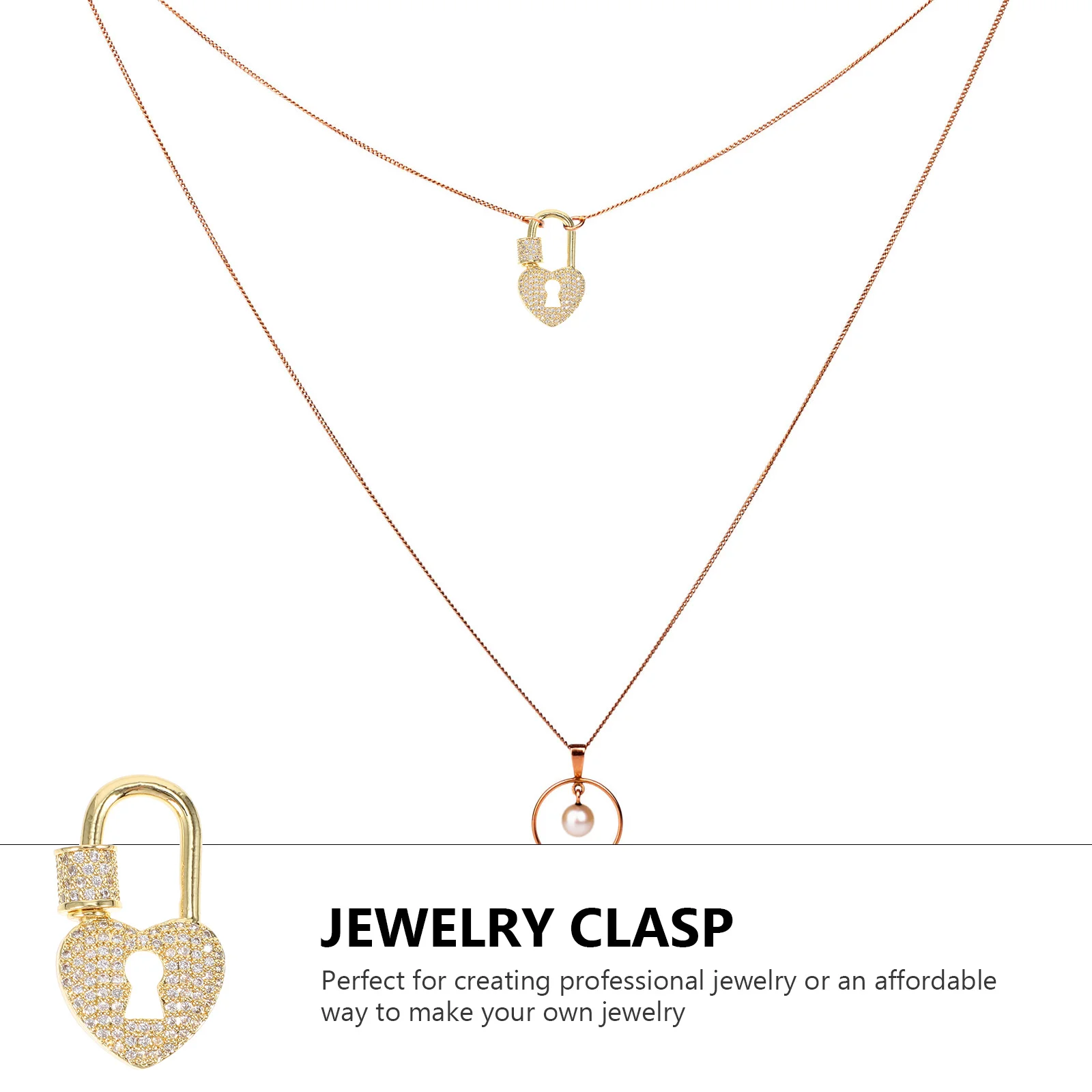 Compact Premium Heart Lock Necklace Connecting Clasp Lightweight Durable Jewelry Connector DIY Professional Necklace Clasp
Compact Premium Heart Lock Necklace Connecting Clasp Lightweight Durable Jewelry Connector DIY Professional Necklace Clasp